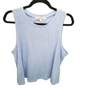 Penelope Rose Womens Sz 1X Blue Solid Sleeveless Tank Top